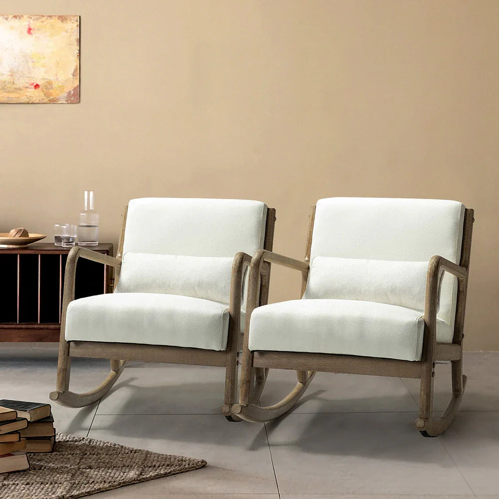 Carolo Rocking Chair with a Lumbar PillowSet of 2