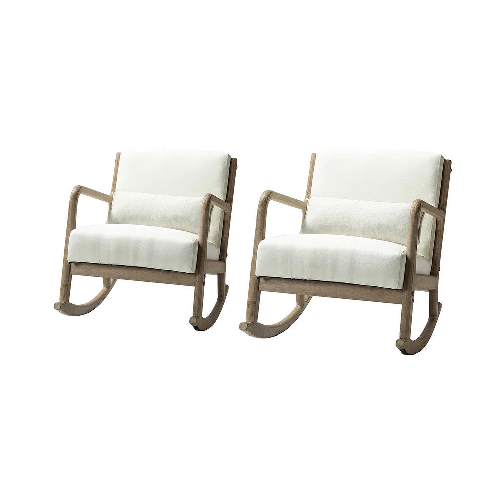 Carolo Rocking Chair with a Lumbar PillowSet of 2