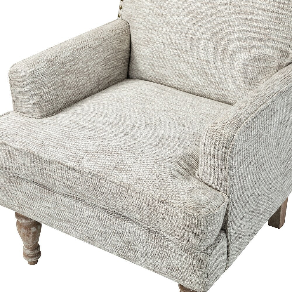 Cheyenne 26“ Wide Contemporary Fabric Armchair with Nailhead Trim Set of 2