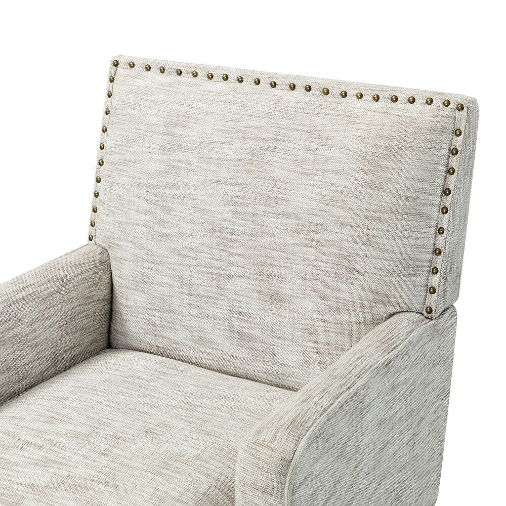 Cheyenne 26“ Wide Contemporary Fabric Armchair with Nailhead Trim Set of 2