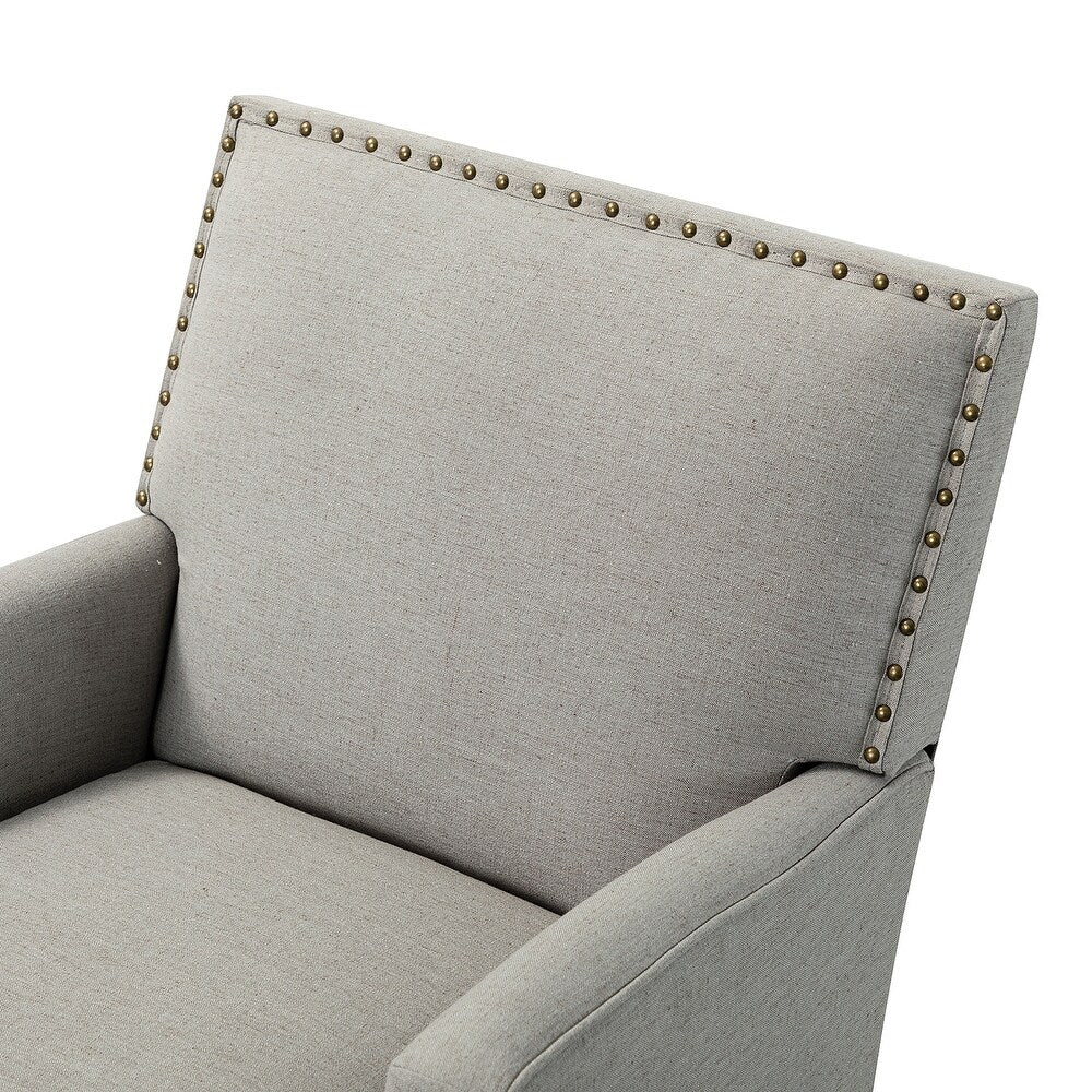 Cheyenne 26“ Wide Contemporary Fabric Armchair with Nailhead Trim Set of 2