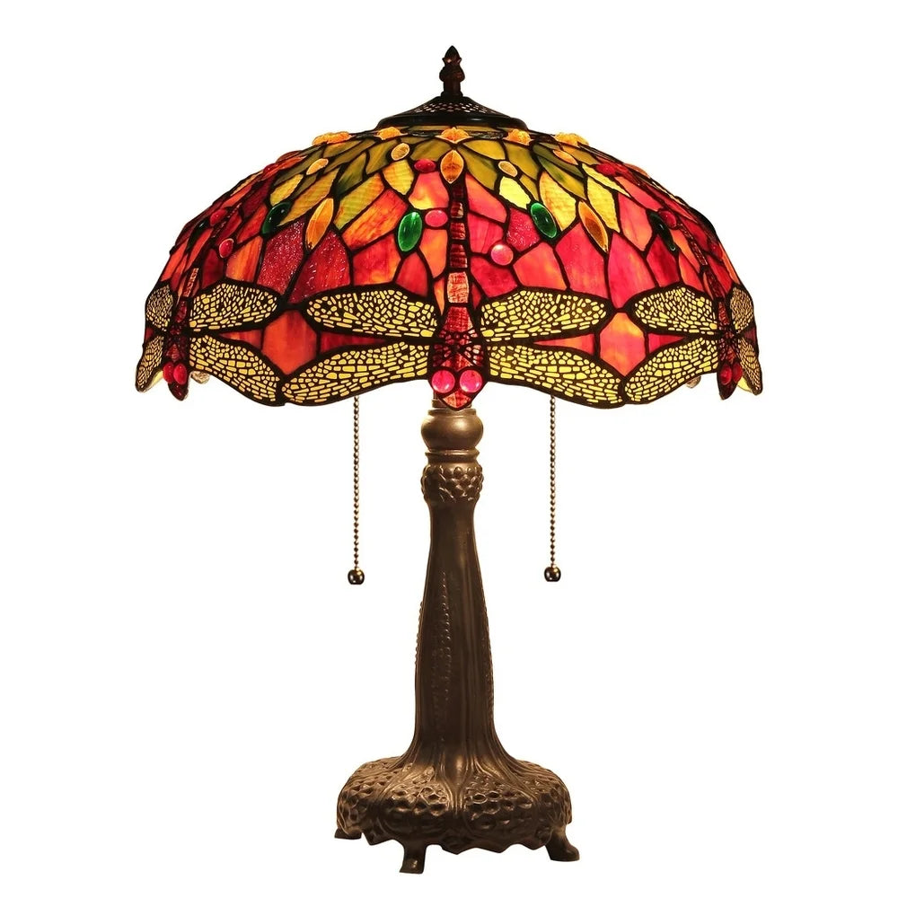Empress Tiffany Style 2-light Dark Bronze Table Lamp