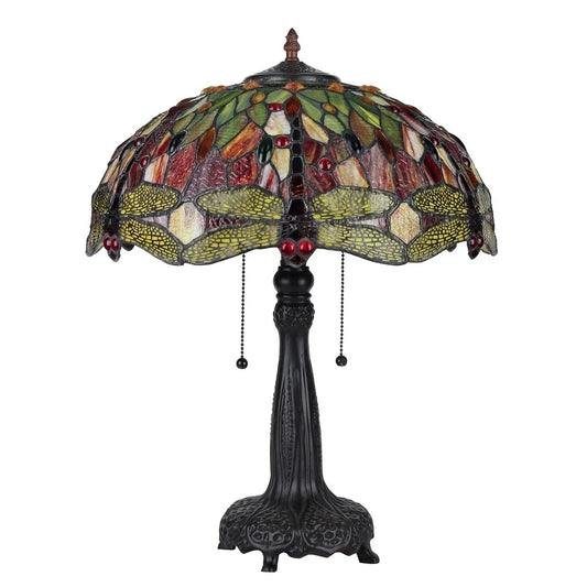 Empress Tiffany Style 2-light Dark Bronze Table Lamp