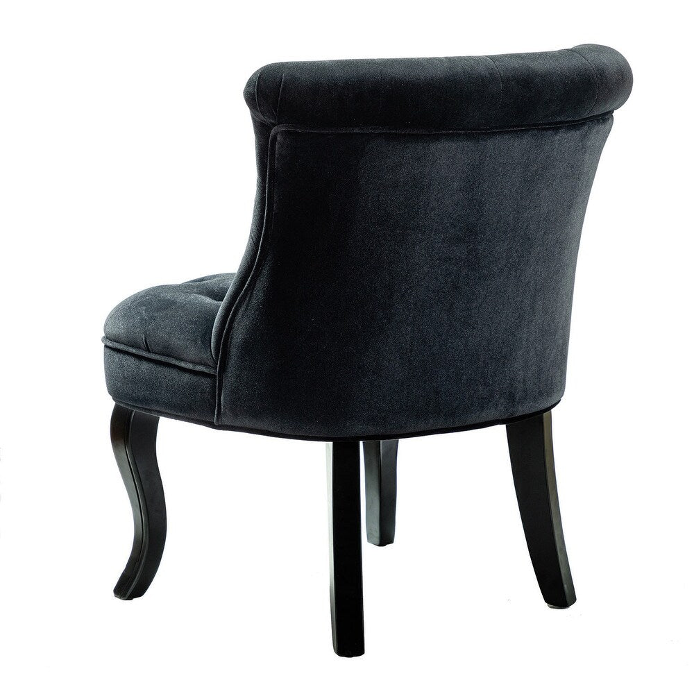 Christi Tufted Accent Chair with Black Base Set of 2