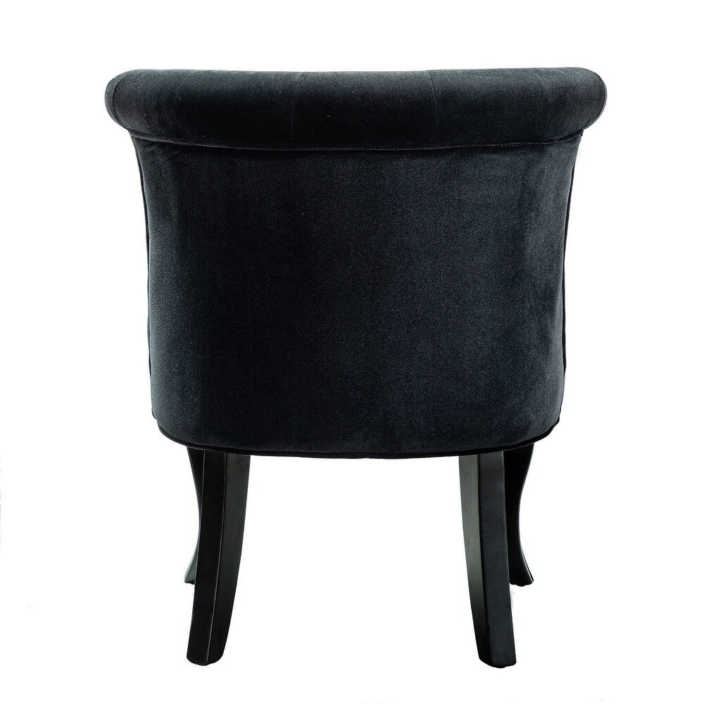 Christi Tufted Accent Chair with Black Base Set of 2