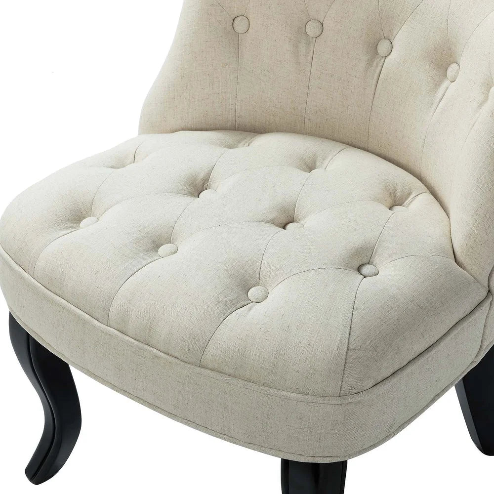 Christi Upholstered Tufted Wingback Accent Chair