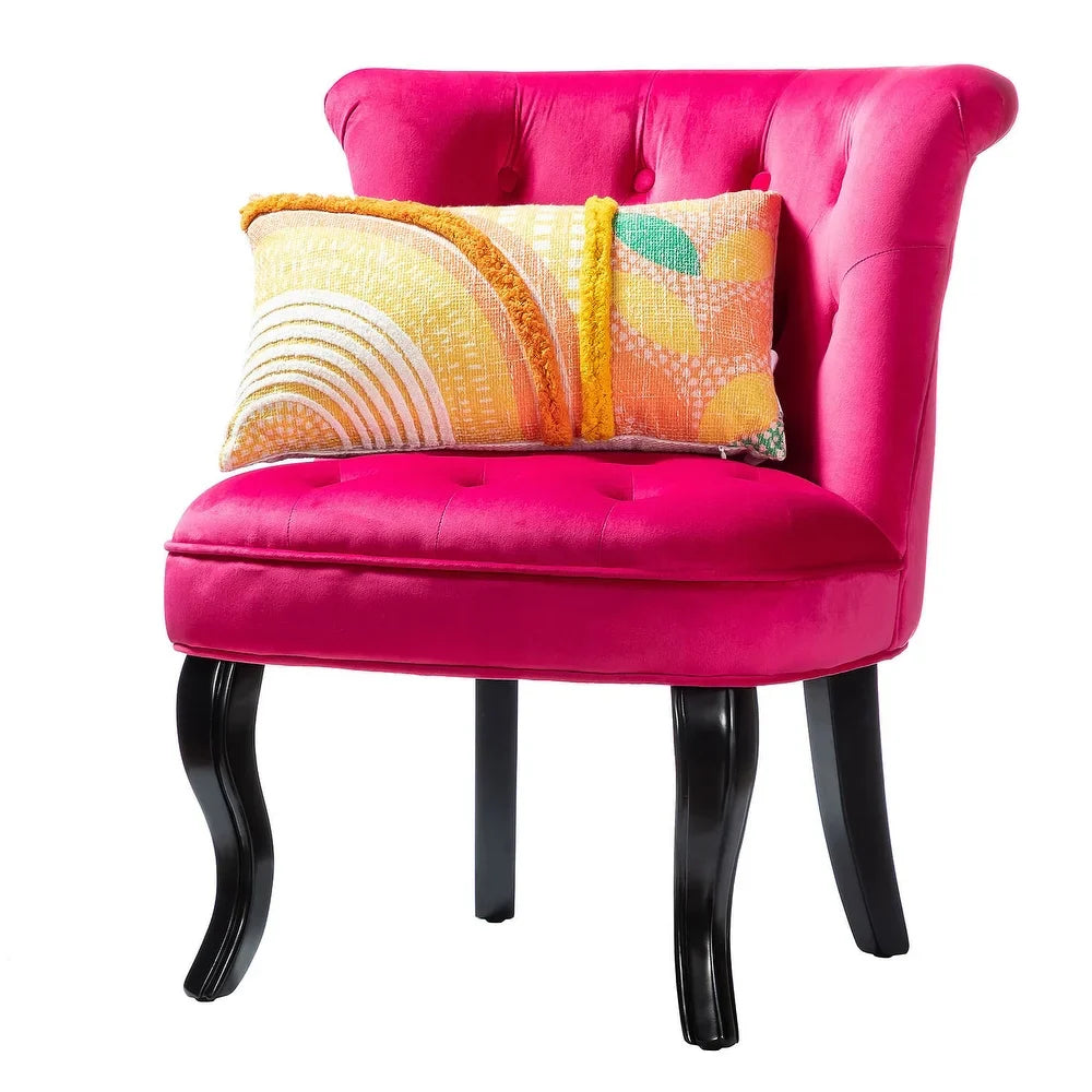 Christi Upholstered Tufted Wingback Accent Chair