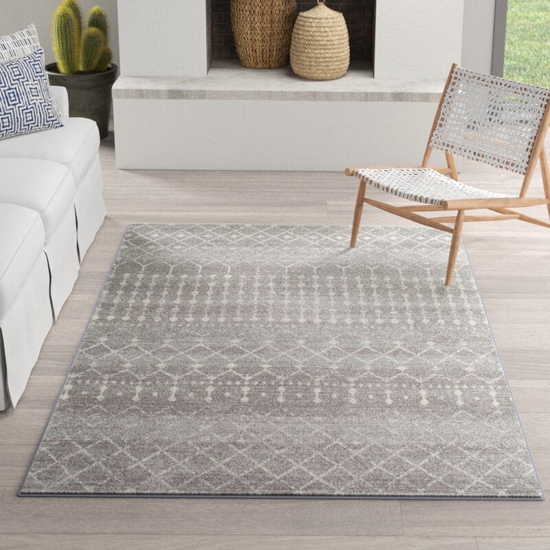 Trellis Dark Gray Soft Area Rugs