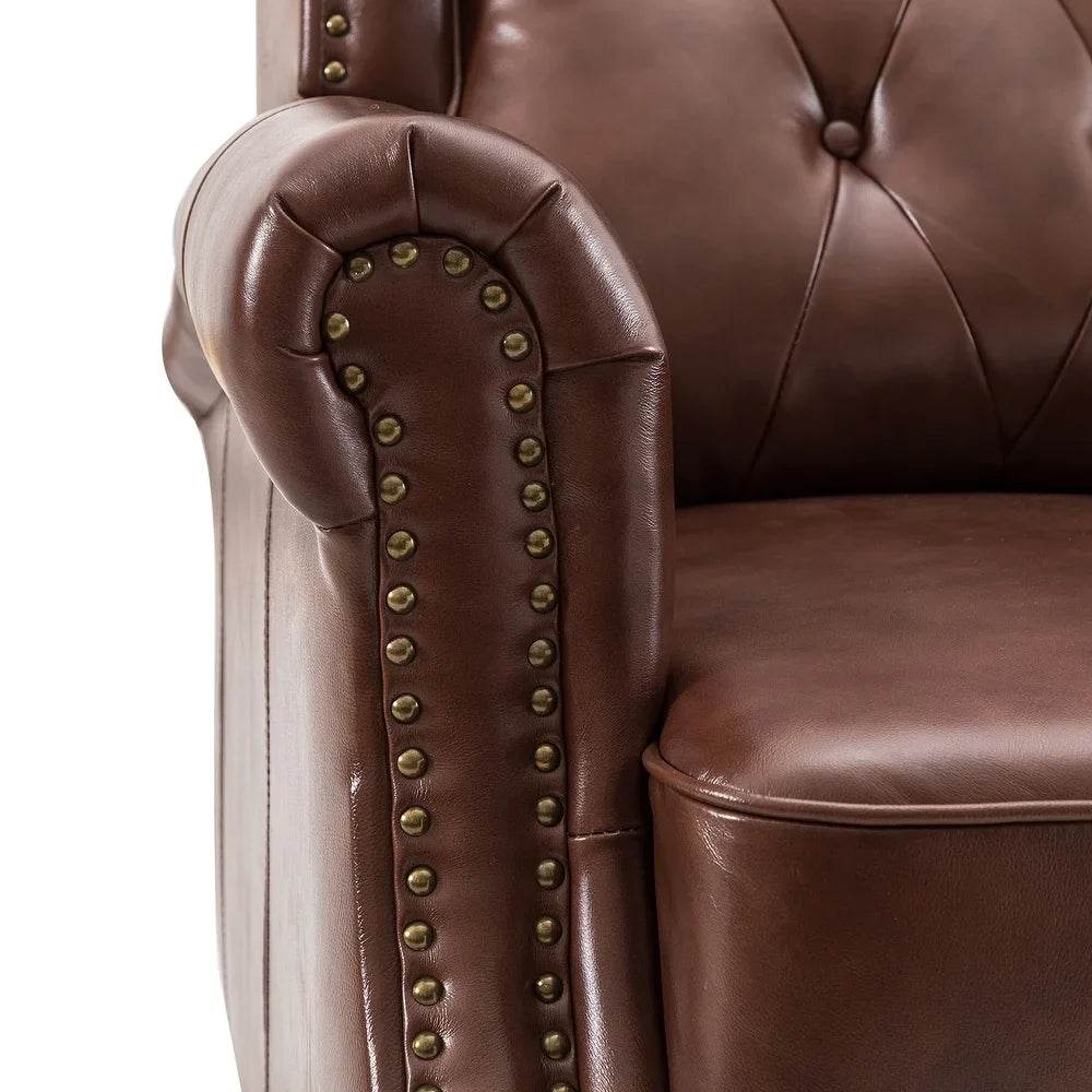 Claros Wooden Upholstery Recliner Set of 2 with Arms