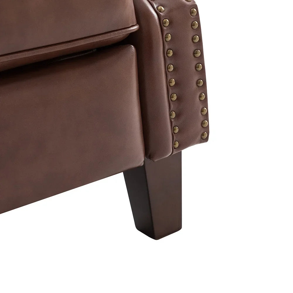 Claros Wooden Upholstery Recliner Set of 2 with Arms
