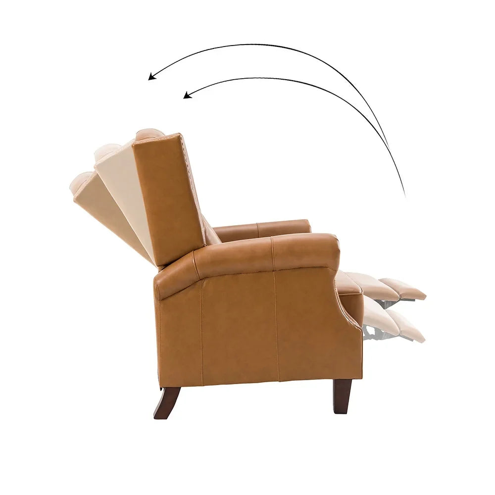 Claros Wooden Upholstery Recliner Set of 2 with Arms