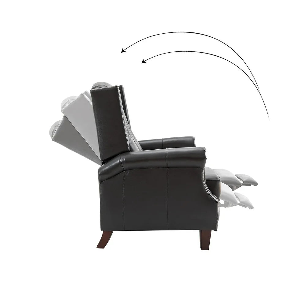 Claros Wooden Upholstery Recliner Set of 2 with Arms