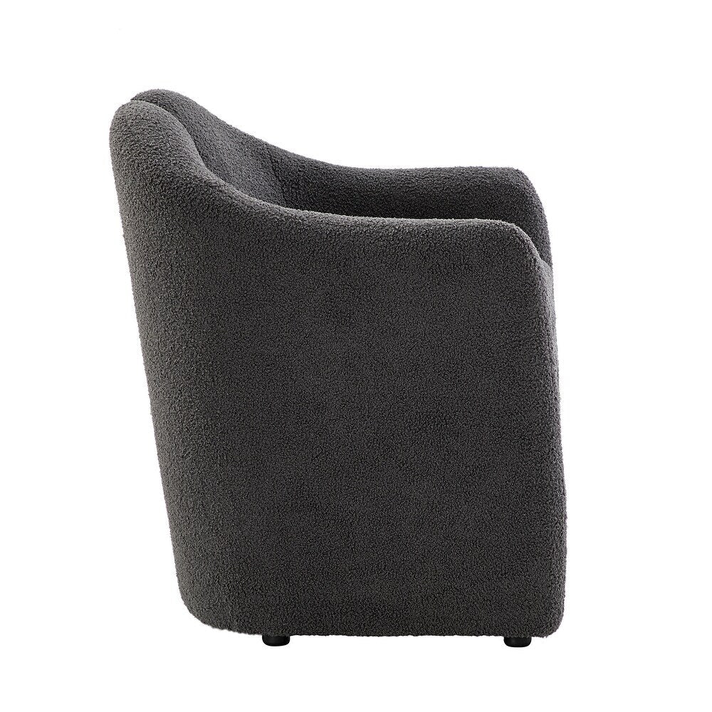 Clément Upholstered Accent Barrel Chair with Black Base Set of 2