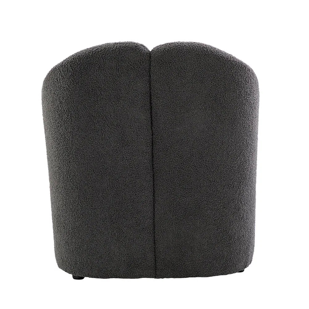 Clément Upholstered Accent Barrel Chair with Black Base Set of 2