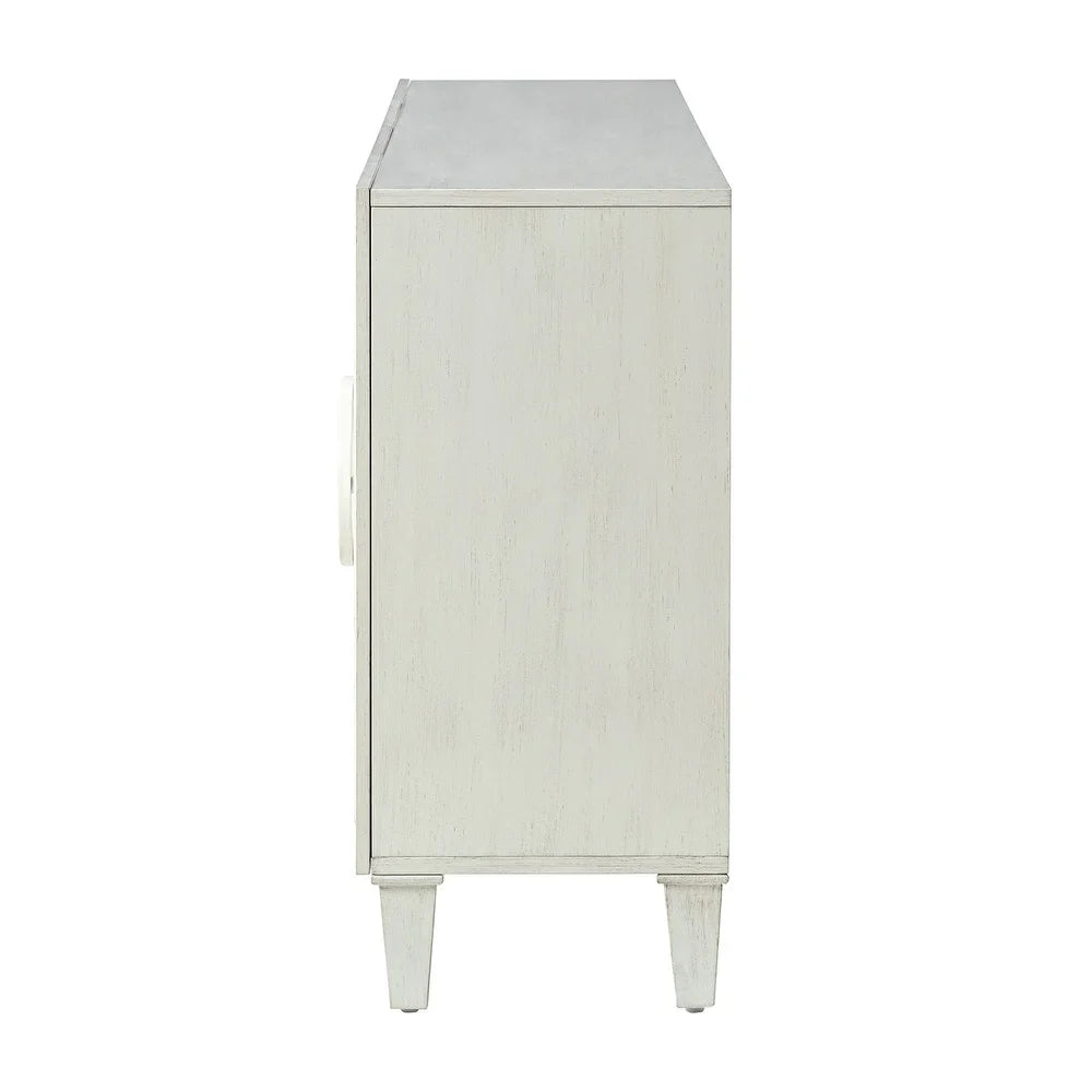 Connie 58" Contemporary Sideboard Buffet with Round Solid Wood Door Handles