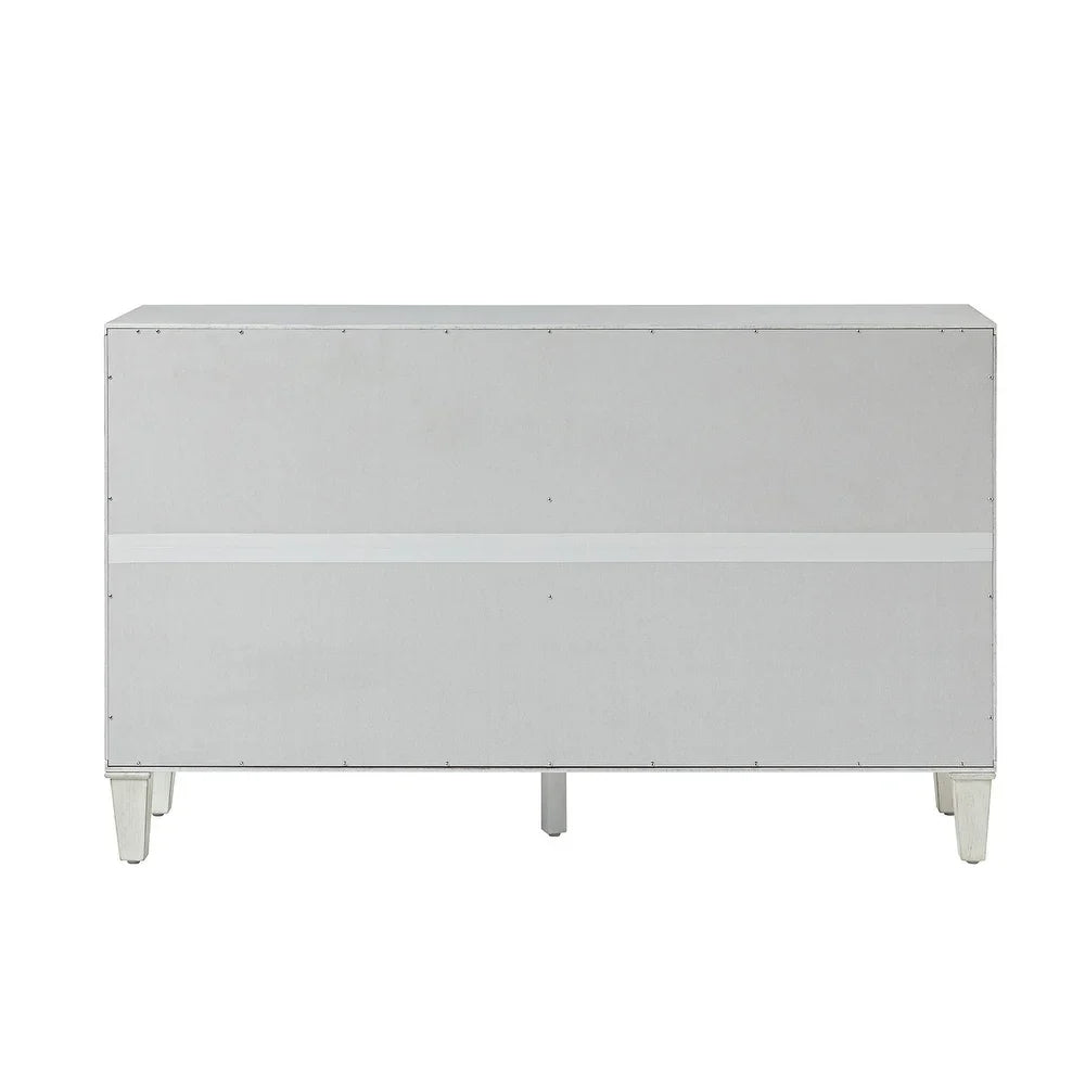 Connie 58" Contemporary Sideboard Buffet with Round Solid Wood Door Handles