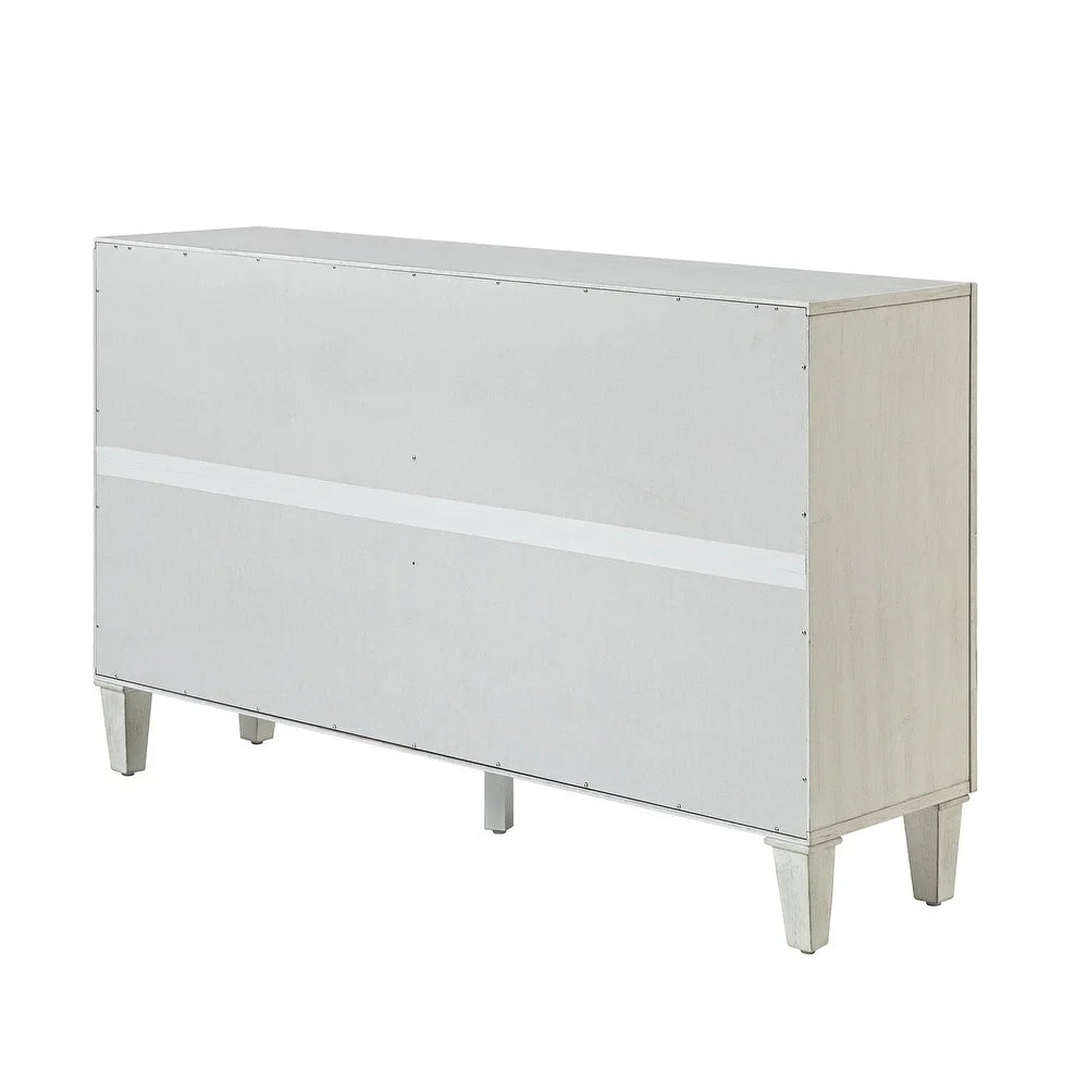 Connie 58" Contemporary Sideboard Buffet with Round Solid Wood Door Handles