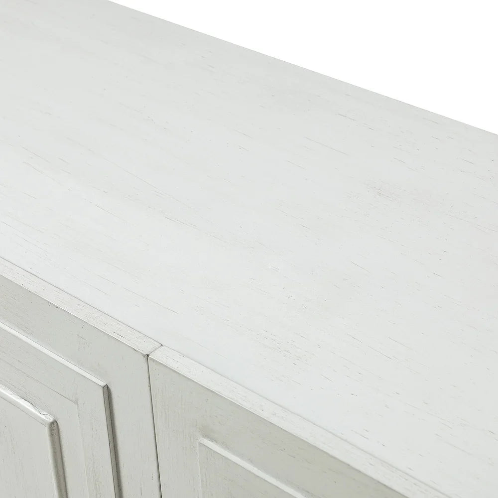 Connie 58" Contemporary Sideboard Buffet with Round Solid Wood Door Handles