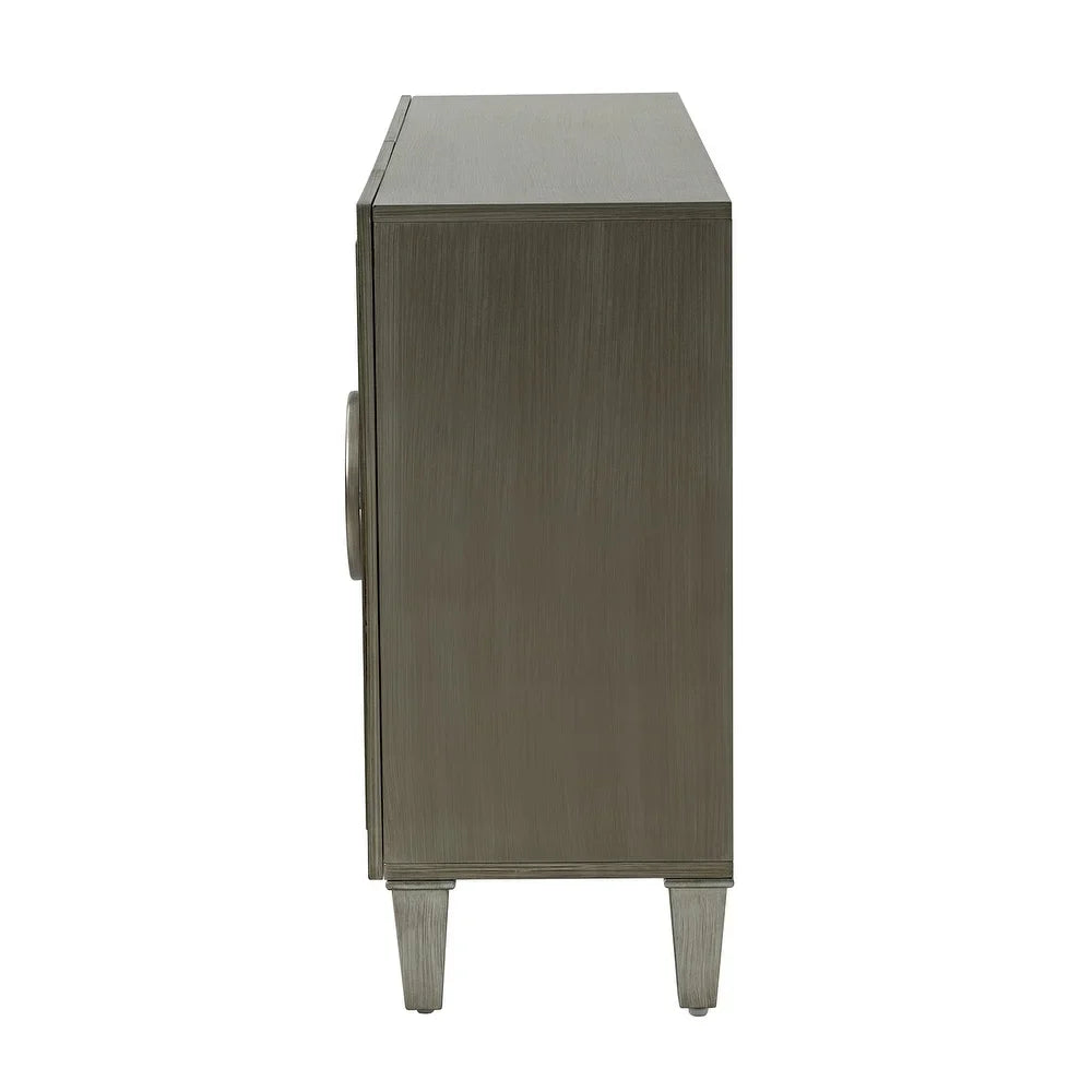Connie 58" Contemporary Sideboard Buffet with Round Solid Wood Door Handles