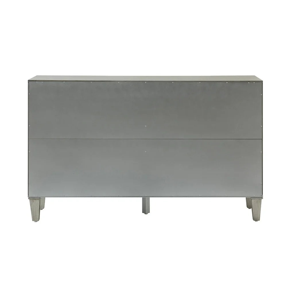 Connie 58" Contemporary Sideboard Buffet with Round Solid Wood Door Handles