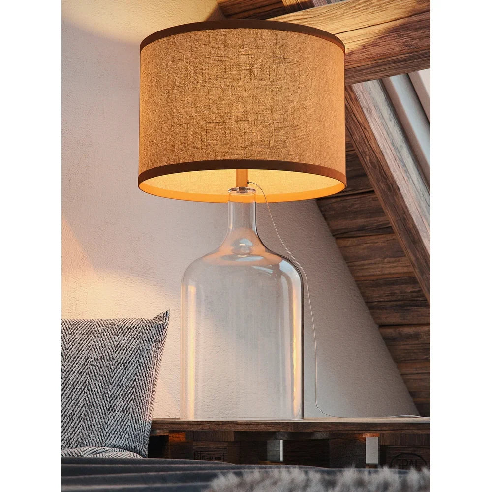 Corsica Clear Glass Finish Table Lamp