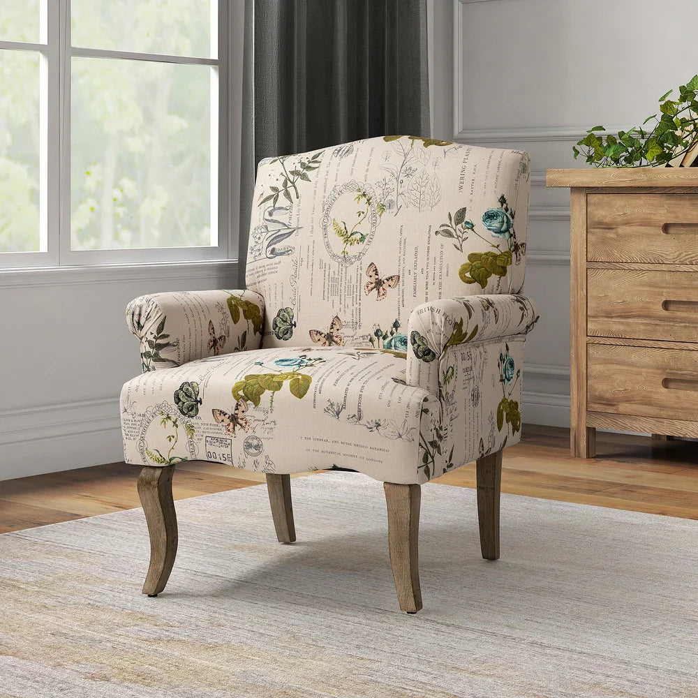 Damiano Living Room Armchair with Recessed Arms