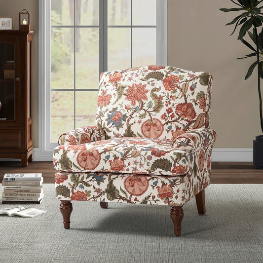 Dani Wooden Upholstered Armchair with Recessed Arms