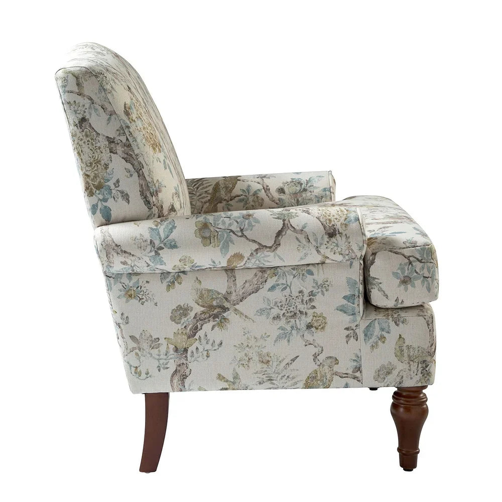 Dani Wooden Upholstered Armchair with Recessed Arms