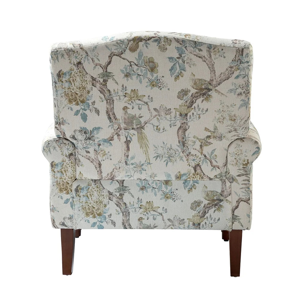 Dani Wooden Upholstered Armchair with Recessed Arms