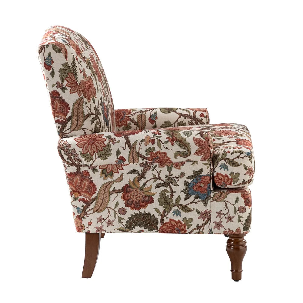 Dani Wooden Upholstered Armchair with Recessed Arms