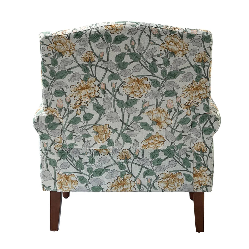 Dani Wooden Upholstered Armchair with Recessed Arms