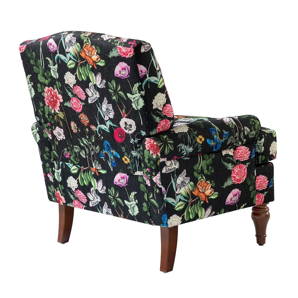 Dani Wooden Upholstered Armchair with Recessed Arms