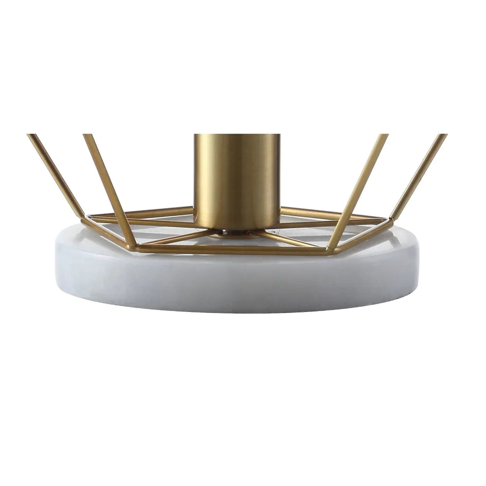 Daniel 10" Metal/Marble LED Table Lamp, Brass