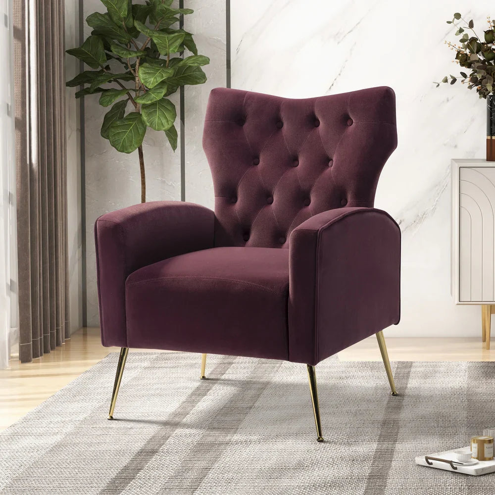 Danita Upholstered Accent Chair with Tufted Back