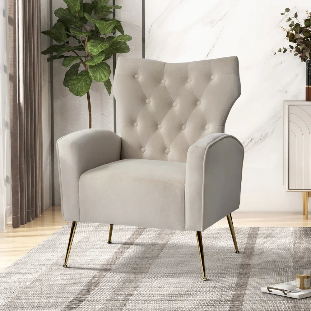 Danita Upholstered Accent Chair with Tufted Back