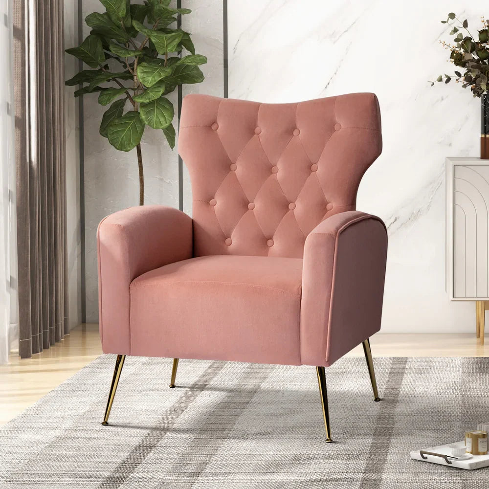 Danita Upholstered Accent Chair with Tufted Back