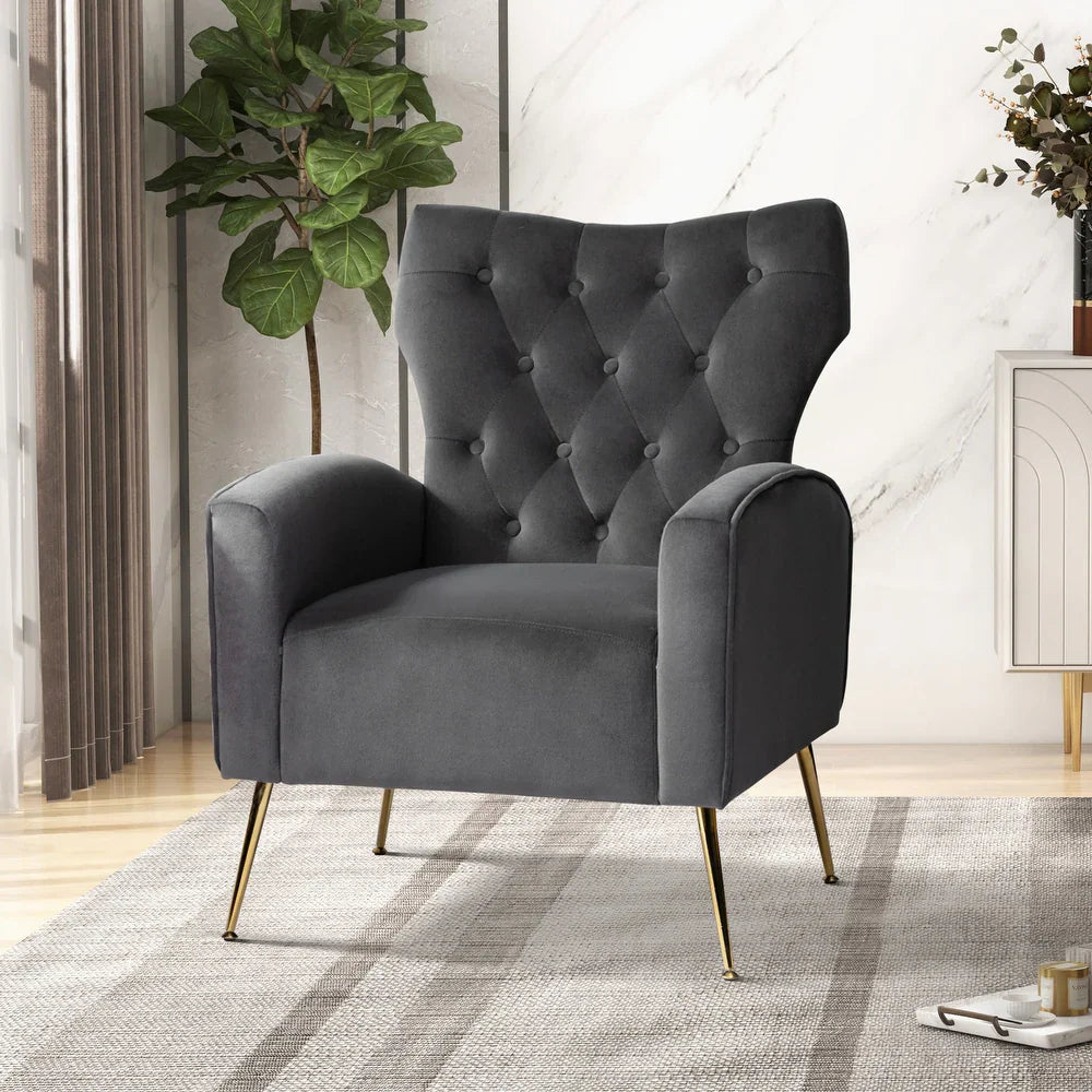 Danita Upholstered Accent Chair with Tufted Back