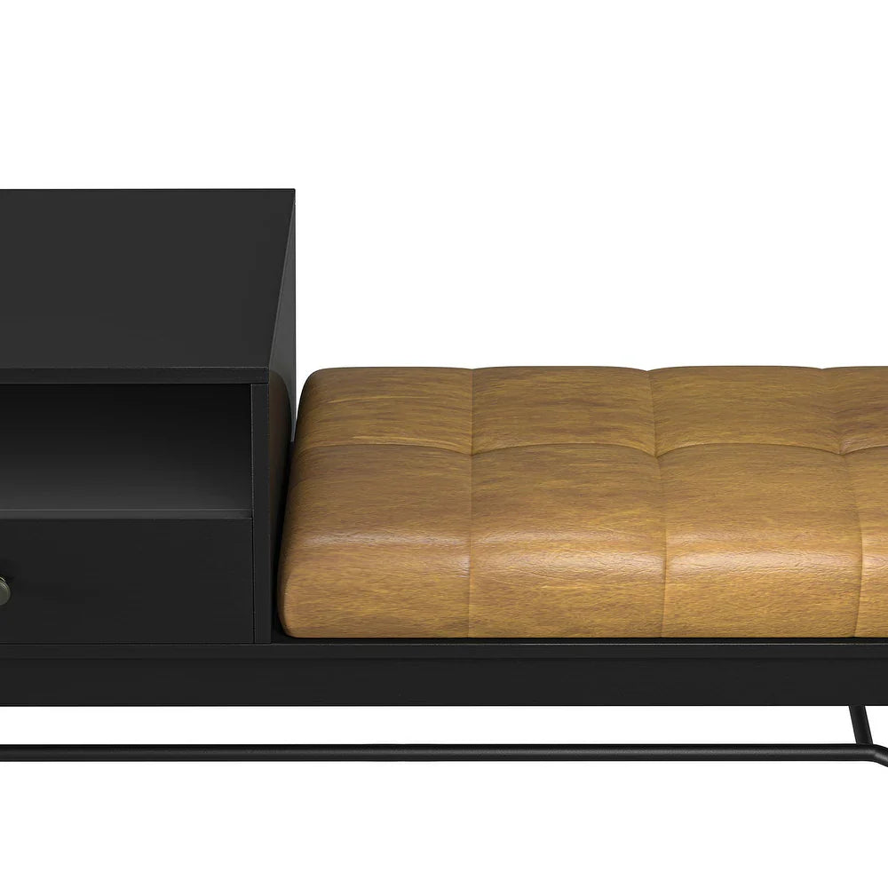 Dankmar Multifunctional Leather Bench with Storage Space