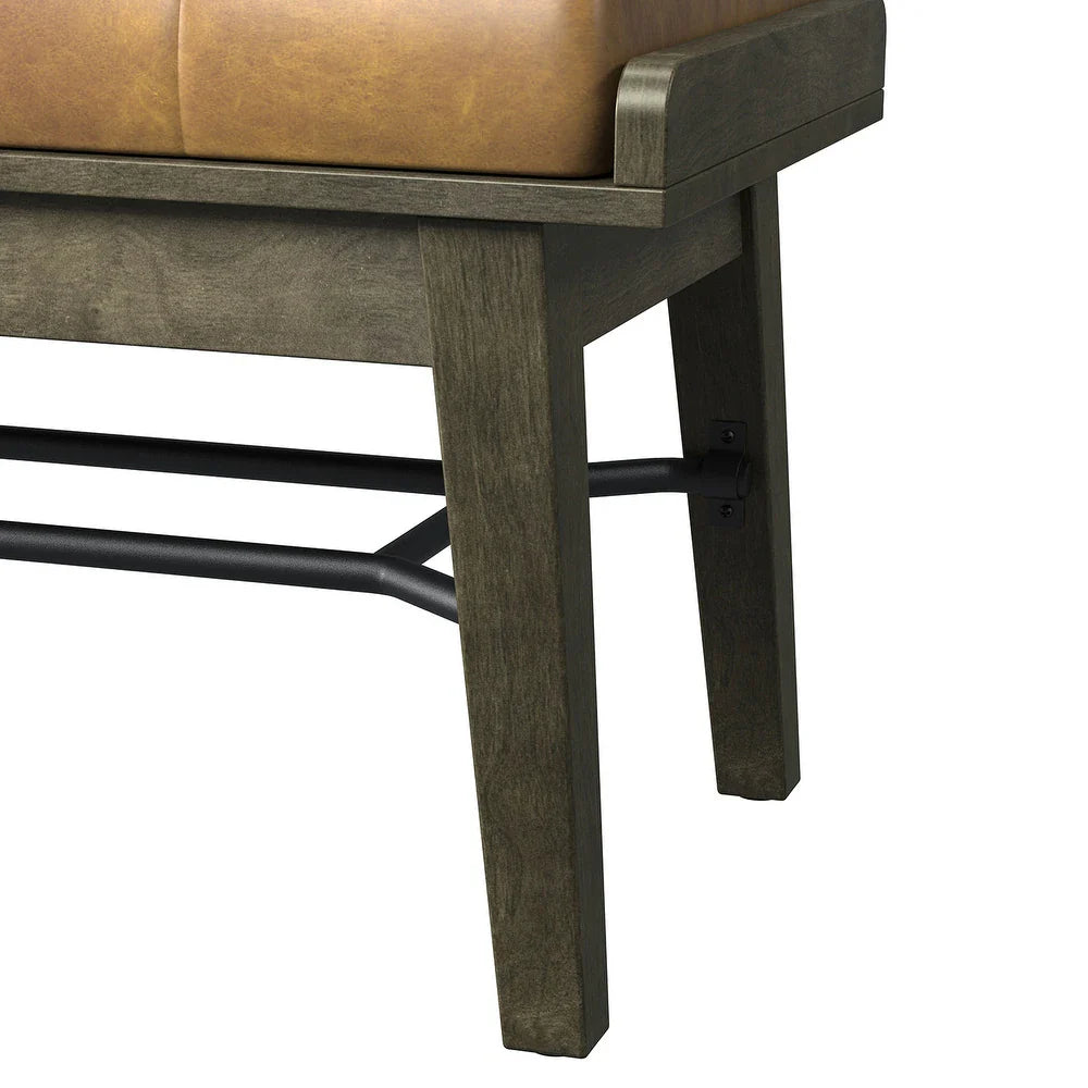 Dankmar Multifunctional Leather Bench with Storage Space