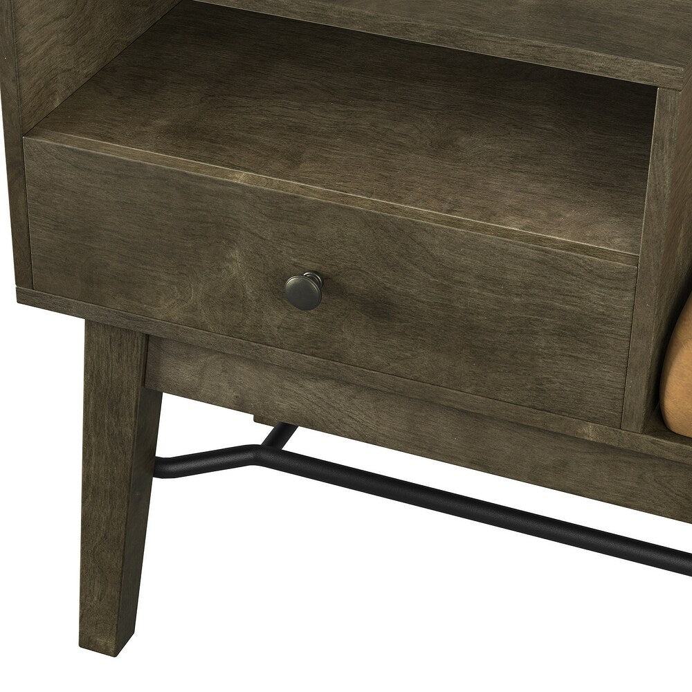 Dankmar Multifunctional Leather Bench with Storage Space