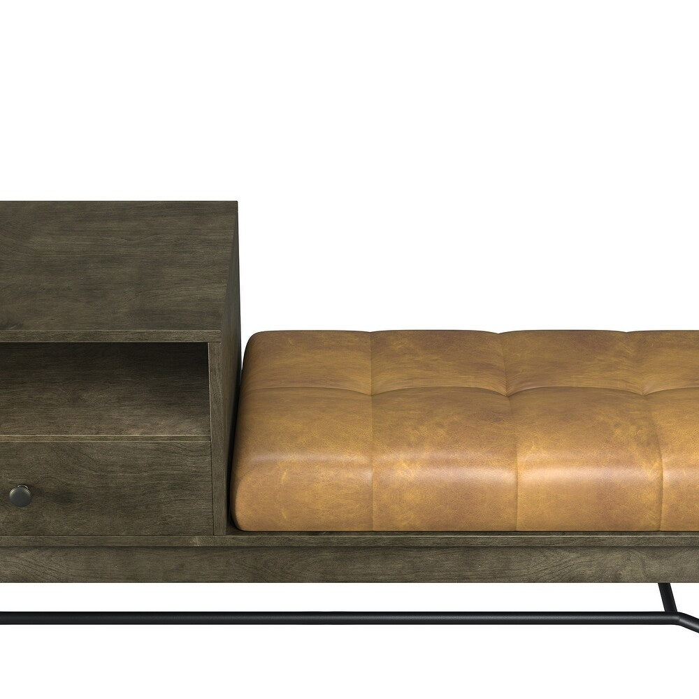 Dankmar Multifunctional Leather Bench with Storage Space