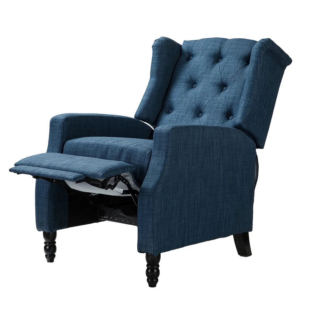 Debora Wingback Button Tufted Push-back Recliners Set of 2