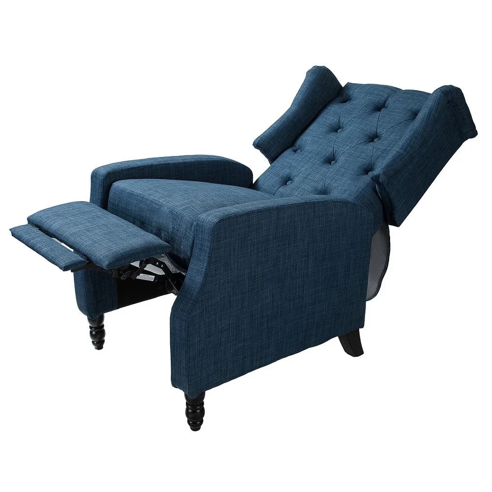 Debora Wingback Button Tufted Push-back Recliners Set of 2