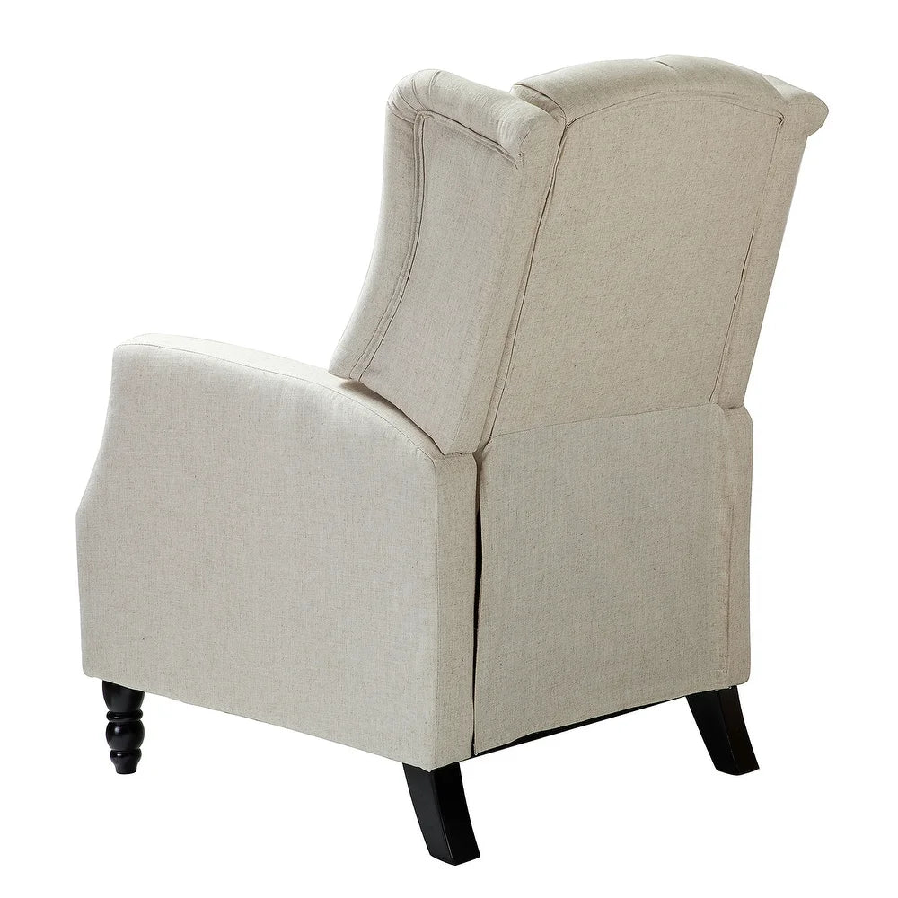 Debora Wingback Button Tufted Push-back Recliners Set of 2