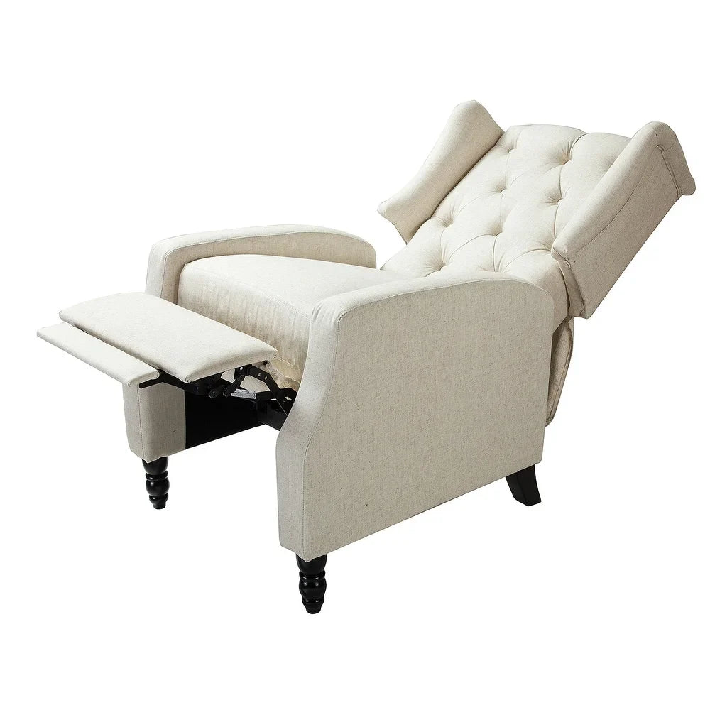 Debora Wingback Button Tufted Push-back Recliners Set of 2