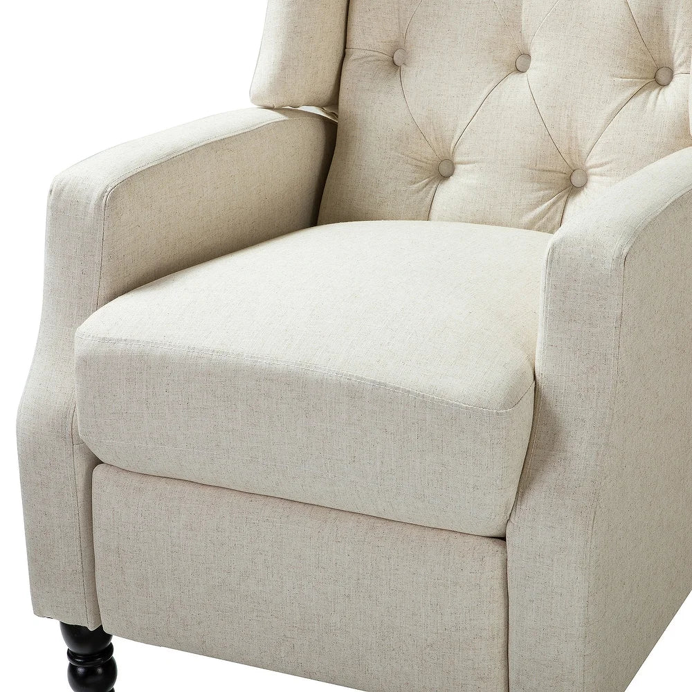 Debora Wingback Button Tufted Push-back Recliners Set of 2