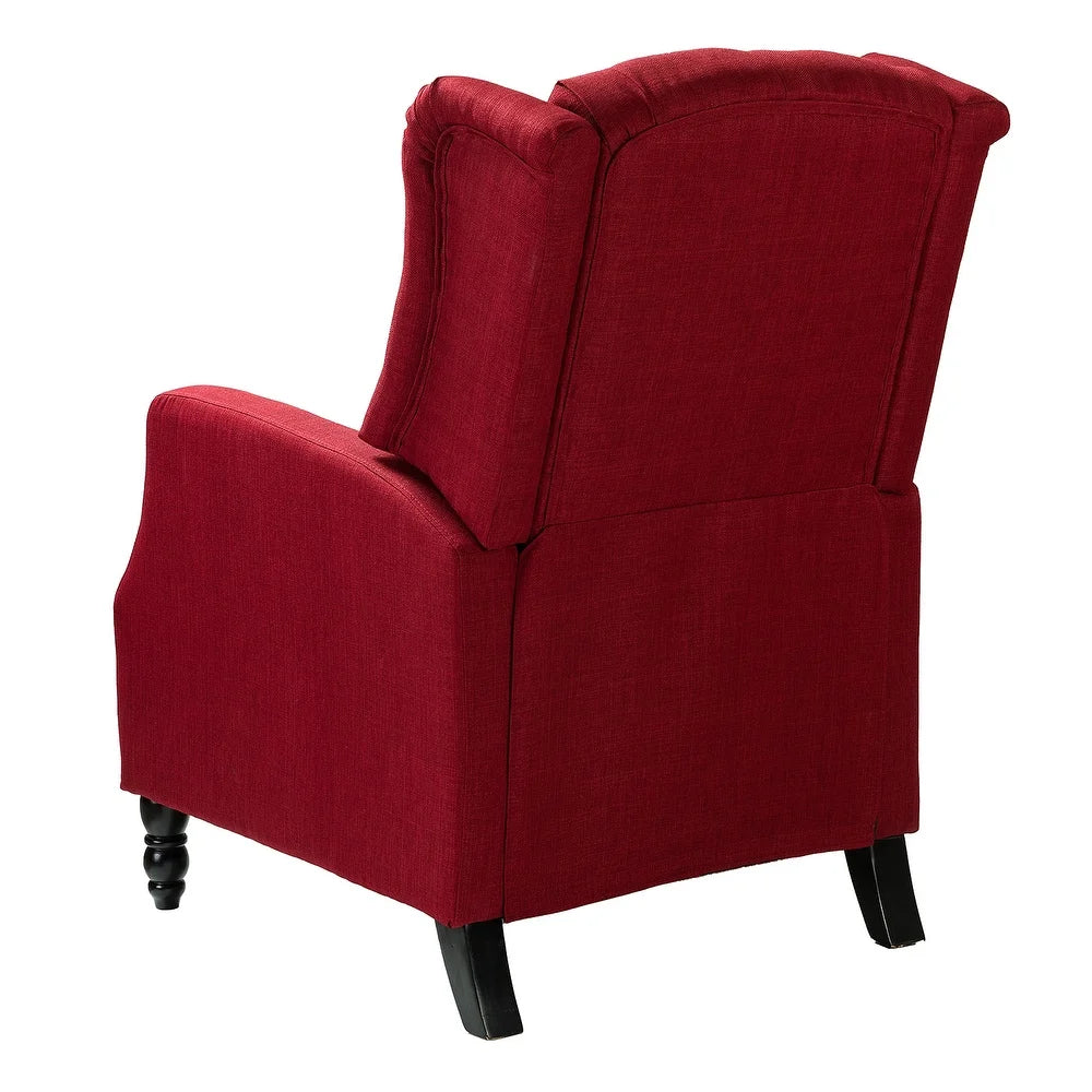 Debora Wingback Button Tufted Push-back Recliners Set of 2