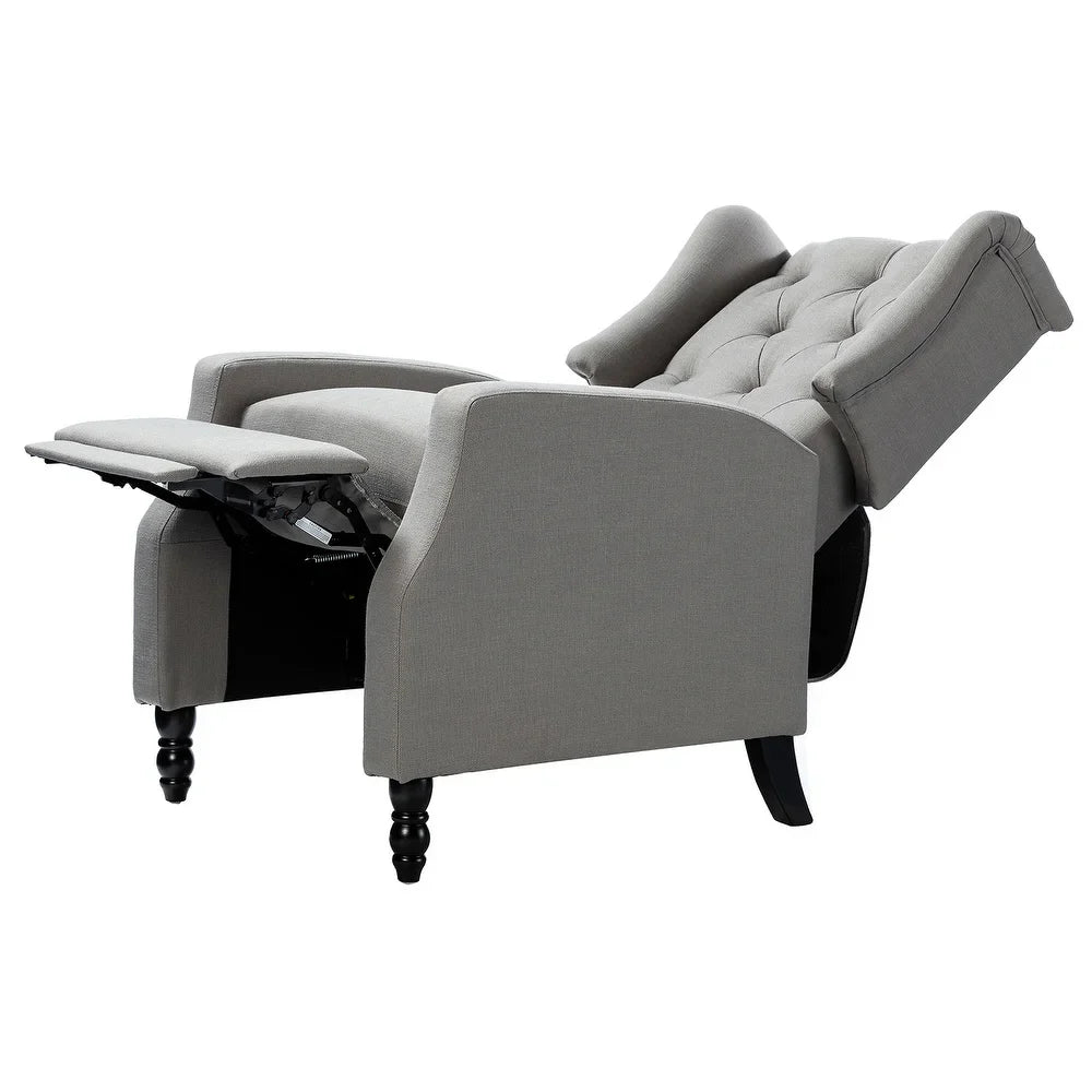 Debora Wingback Button Tufted Push-back Recliners Set of 2