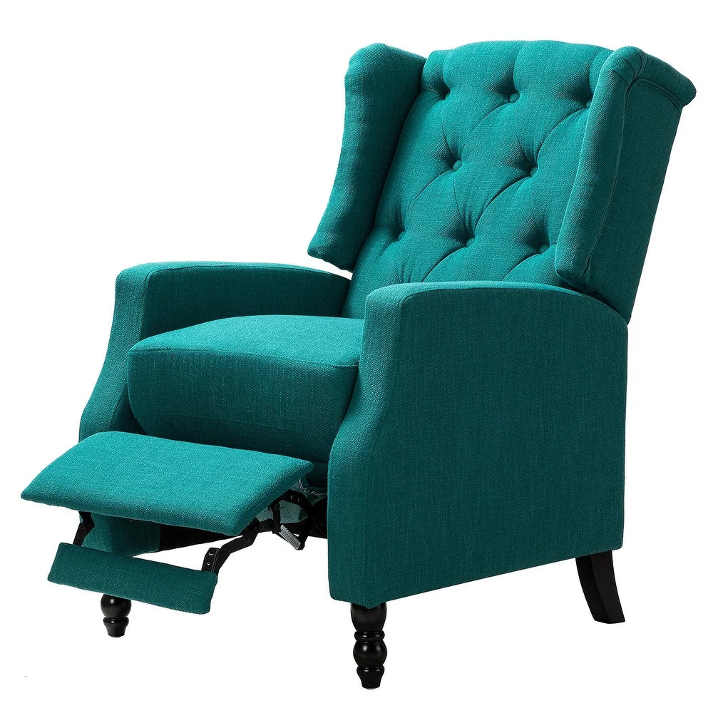 Debora Wingback Button Tufted Push-back Recliners Set of 2