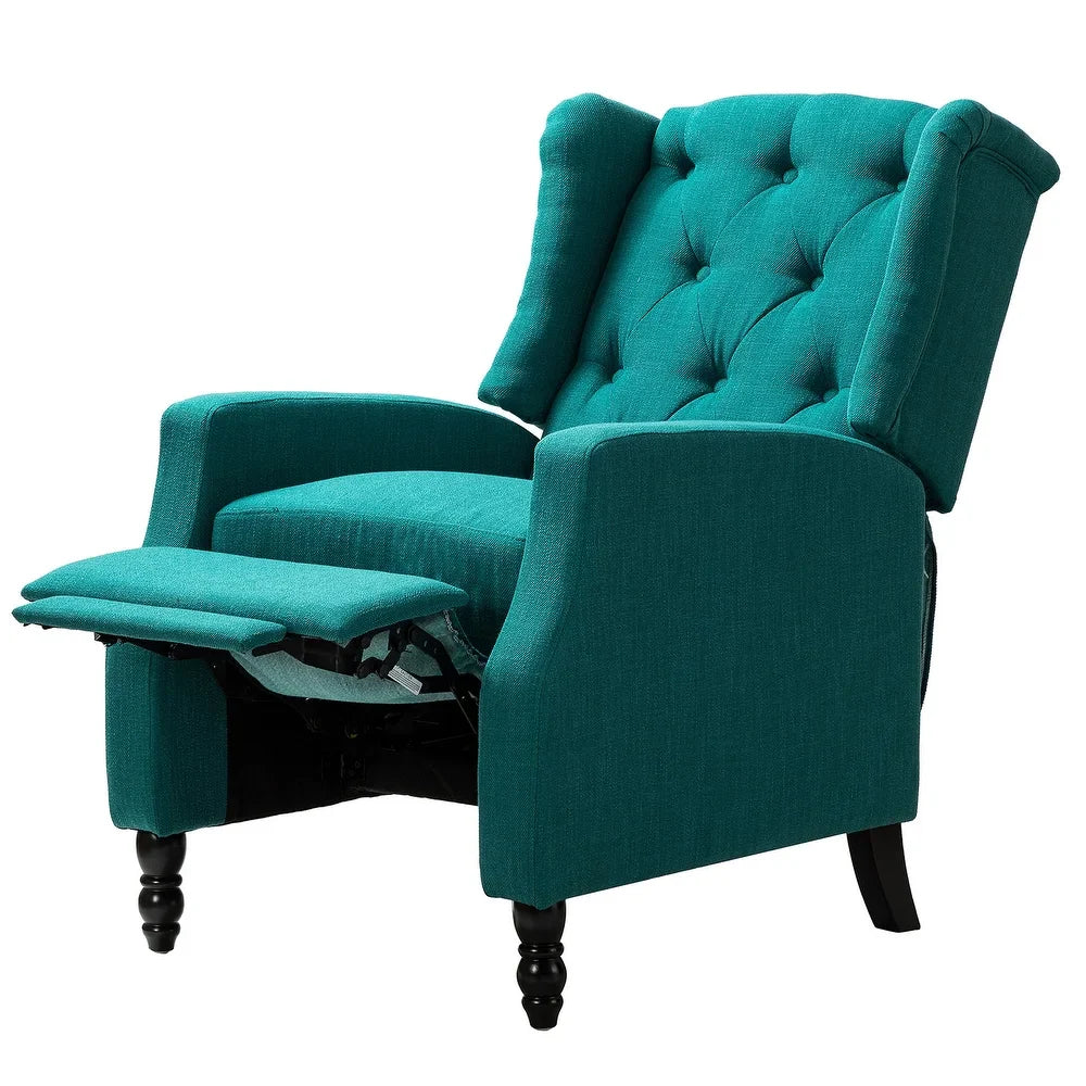 Debora Wingback Button Tufted Push-back Recliners Set of 2